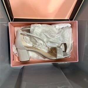 Nina Silver Sparkle Block Heels